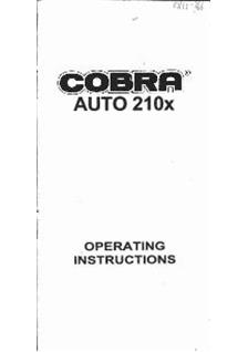 Cobra 210 x Auto manual. Camera Instructions.